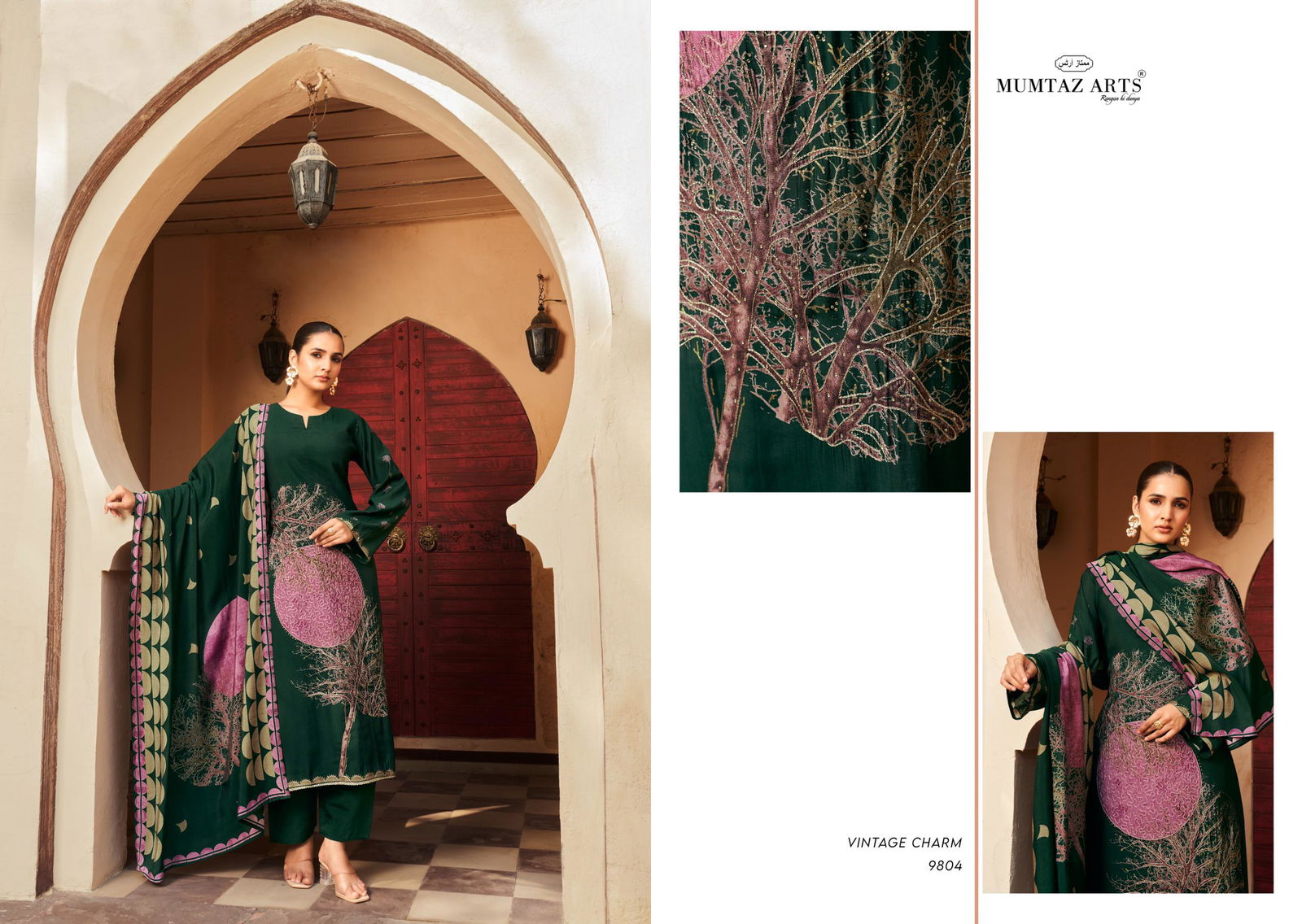 Ruthba By Mumtaz Viscose Maslin Digital Dress Material Wholesale In India